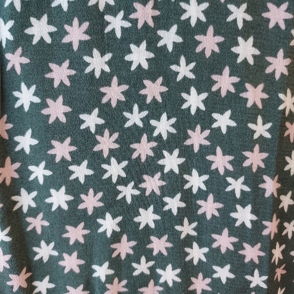 Boden size 6 sage green with white and light pink starfish/stars jersey dress - Picture 5 of 14